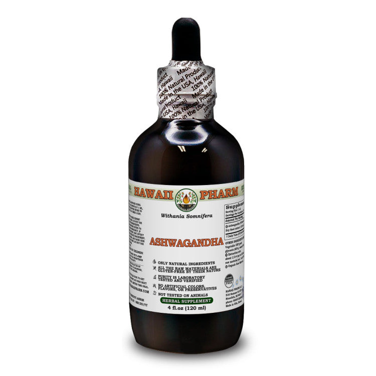 Ashwagandha Alcohol-FREE Liquid Extract, Organic Ashwagandha (Withania Somnifera) Dried Root Glycerite