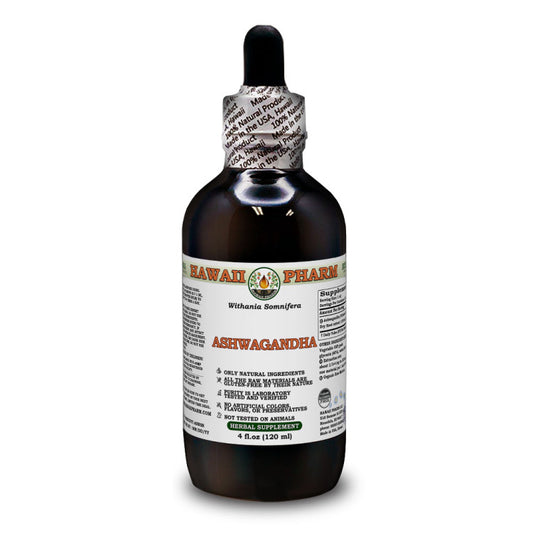 Ashwagandha Alcohol-FREE Liquid Extract, Organic Ashwagandha (Withania Somnifera) Dried Root Glycerite