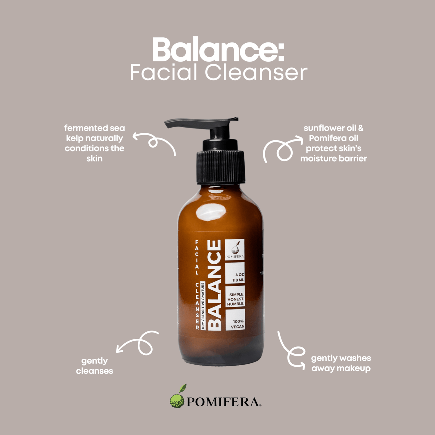 Pomifera™ Balance: Facial Cleanser - Dry/Sensitive