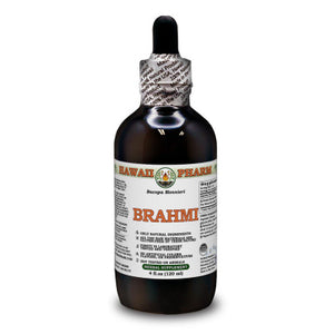 Brahmi Alcohol-FREE Liquid Extract, Organic Brahmi Liquid (Bacopa Monnieri) Whole Herb Dried Glycerite